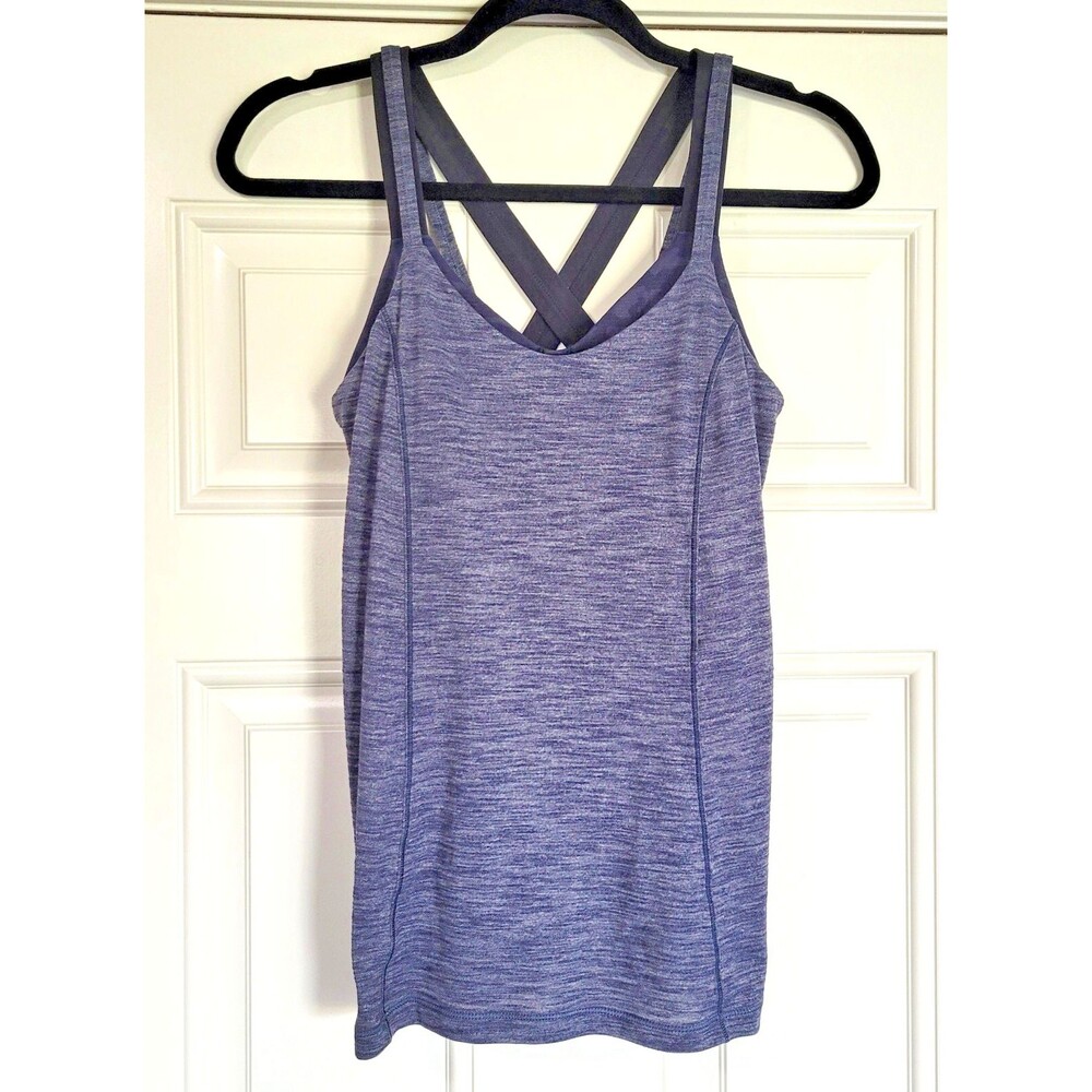 Lululemon Size 8 Run for the Gold Heathered Tank Top Camo Strappy Activewear